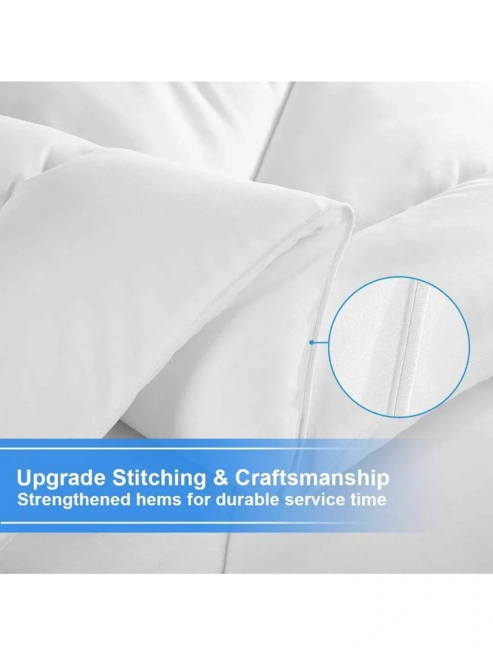 Queen White Plush Down Alternative Comforter